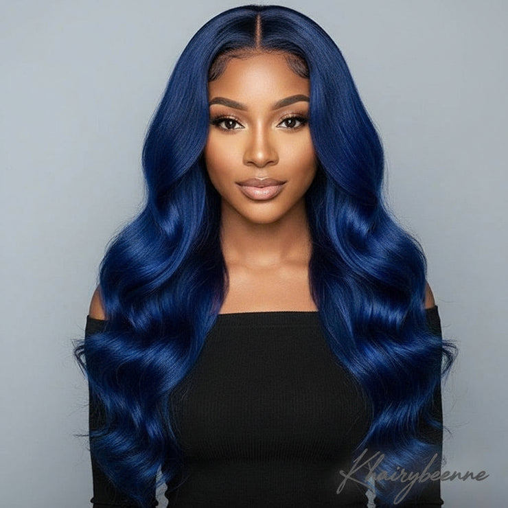 Perruque Body Wave / Lisse cheveux synthétique avec dentelle frontale  18 -26 pouces