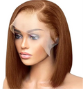 Perruque  Bob cheveux 100% naturel brésilien couleur  4 dentelle frontale 13×4 150% HD 10 au 16 pouces