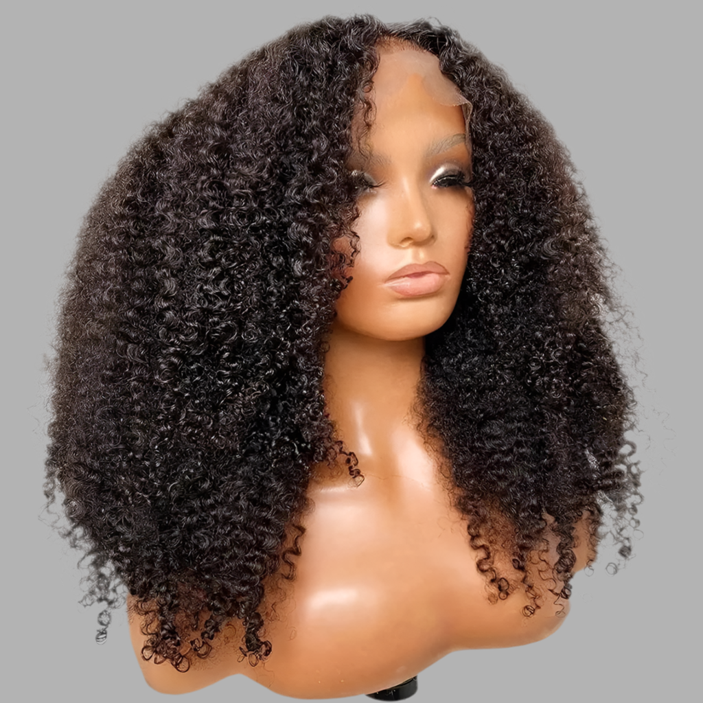 Afro Kinky Curly 100% naturel brésilienne 150%HD et 180%HD dentelle frontale  13*4  et 4*4 HD Transparent 12-28 pouces