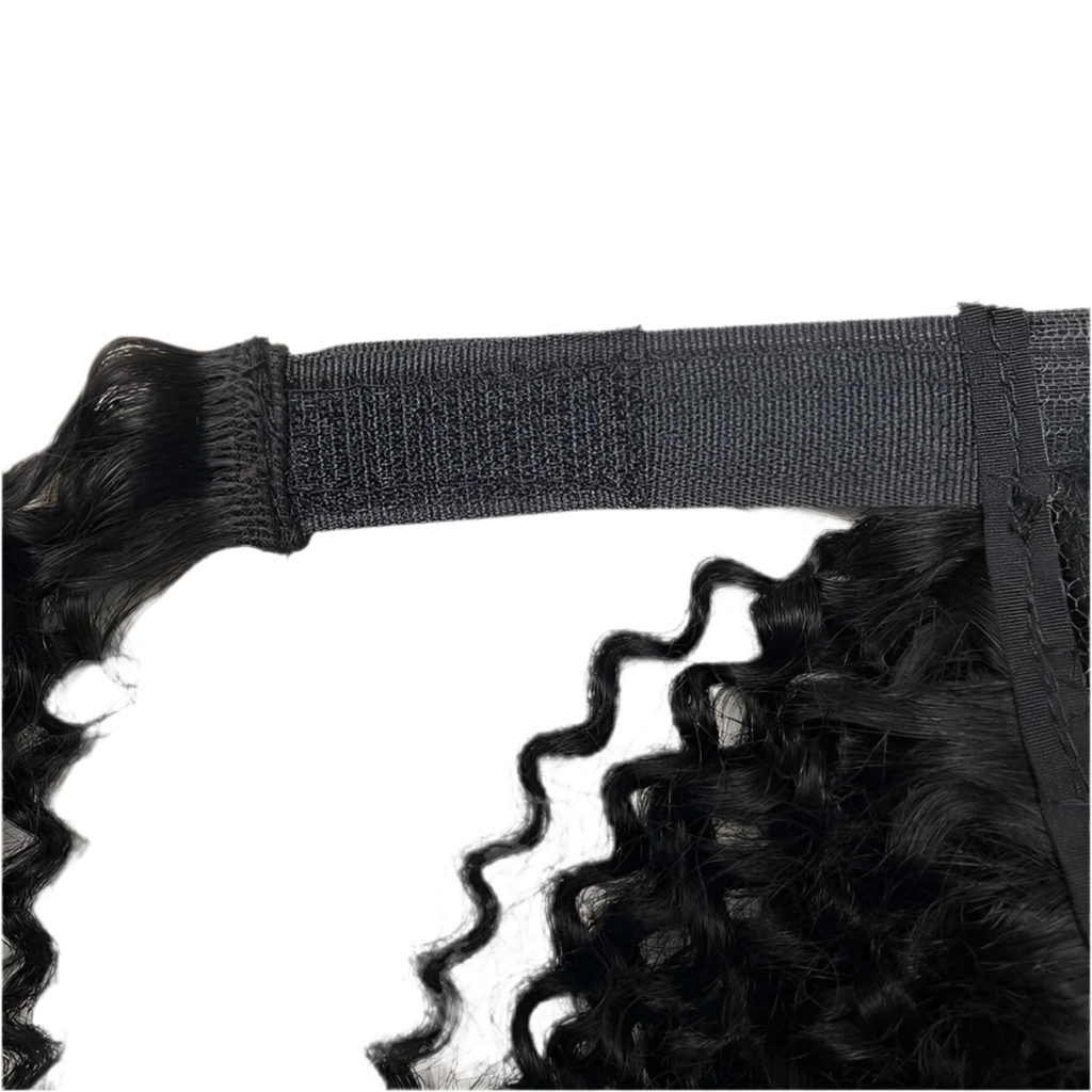 Postiche (Ponytail) bouclé Afro Kinky cheveux 100% naturel  Clip