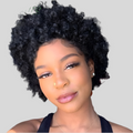 Perruque courte  Afro Curly cheveux 100% naturel brésilien couleur noir 1b