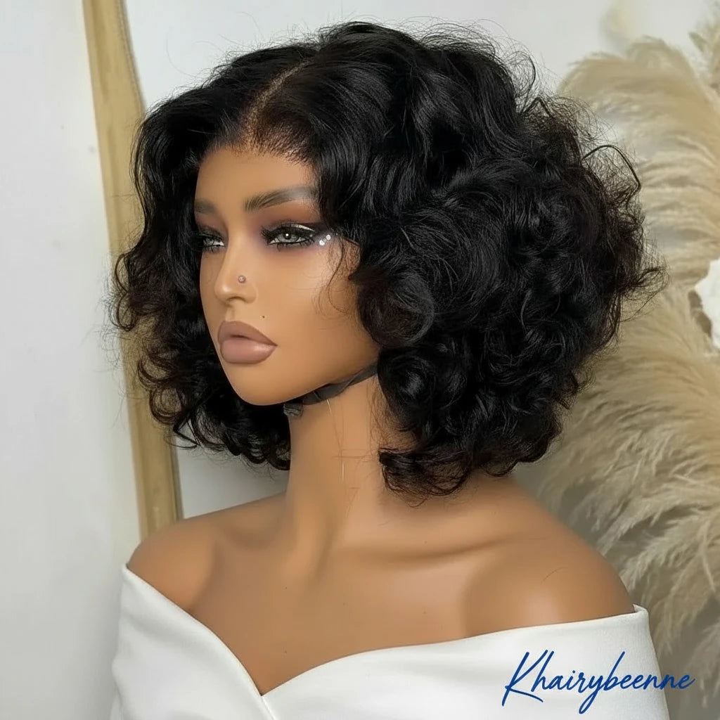 Perruque Body Wave glueless cheveux 100% naturels  bresiliennes 250%  dentelle frontale HD13x4 Transparent