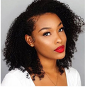 Perruques Bouclées Afro Kinky Courtes pour Femmes - Cheveux Humains Noirs