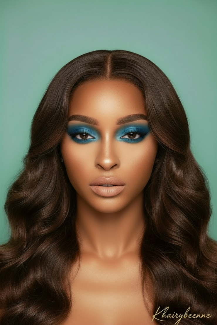 Perruque Body Wave 100% naturelle Brésilienne couleur Chocolat dentelle frontale   13x4 13*6 180% HD 24-36pouces