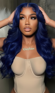 Perruque Body Wave / Lisse cheveux synthétique avec dentelle frontale  18 -26 pouces