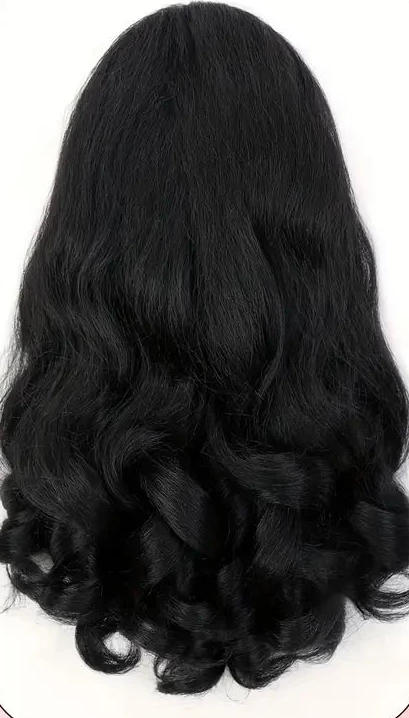 Extension Queue de Cheval 40 cm Texture Yaki Bouclée – Couette Synthétique à Cordon pour Femme, Pose Facile Clip-In