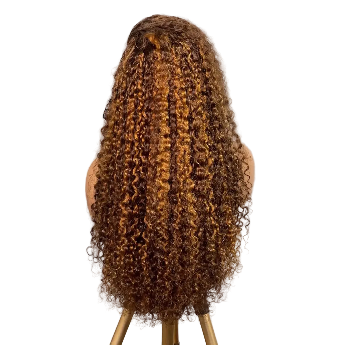 perruque Kinky Curly 100% bresilienne 350 %Densité Highlight Honey Blonde Wig 13x4  4x4 5x5 Piano Color P4/30 Deep Wave