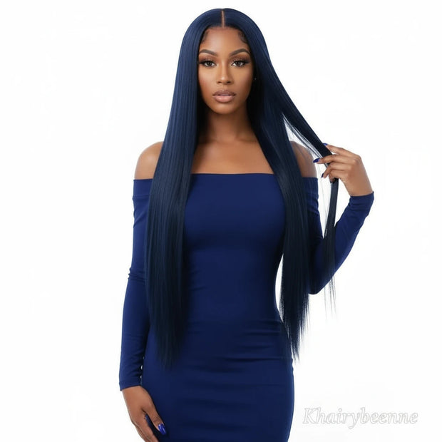 Perruque Body Wave / Lisse cheveux synthétique avec dentelle frontale  18 -26 pouces