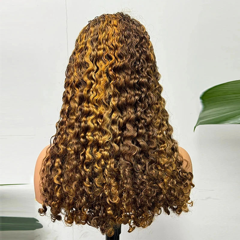 Perruque bouclée Burmese 100% naturel qualité de cheveux 12A Double Drawn 250% HD dentelle Frontale 13x4 12-20 pouces