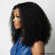 Perruque Jerry Curly cheveux 100% naturel brésilien dentelle frontale transparente 13x4  4x4  150% 180% HD du 8 au 16 pouces