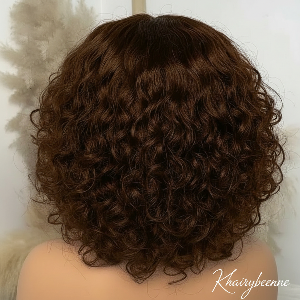 Perruque Body Wave 100% naturelle brésilienne couleur  marron #2 dentelle frontale 13x4 13*5 180% densité ou 200% densité 10-12 pouces