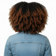 Perruque  courte bouclée synthétique couleur Black Brown